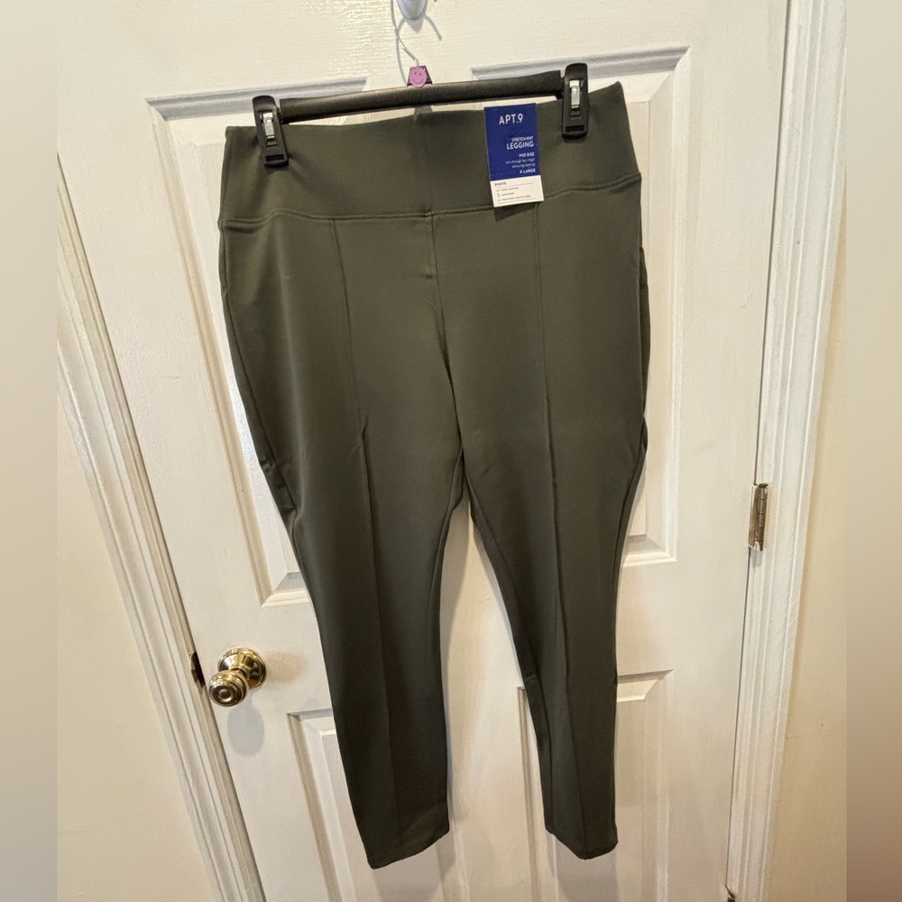 Apt 9 Ponte leggings size XL dark green
